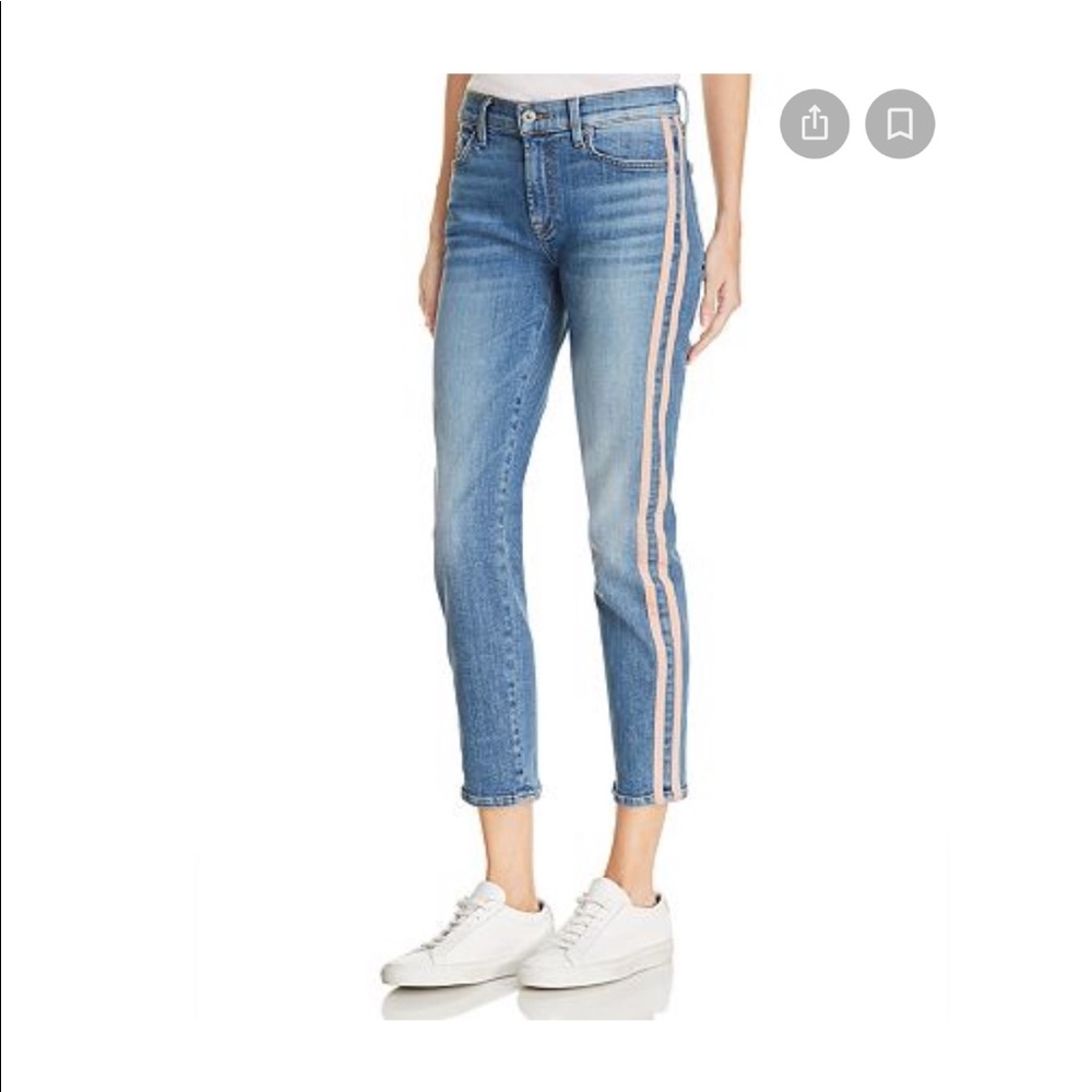 7 FOR ALL MANKIND I Roxanna Stripe Ankle Jeans